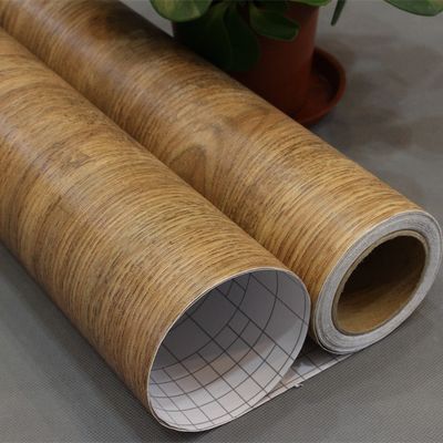 60cm*10m 목재 텍스처 얇은 자기 접착성 플라스틱 필름